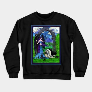 Angel with Unicorn and friends Crewneck Sweatshirt